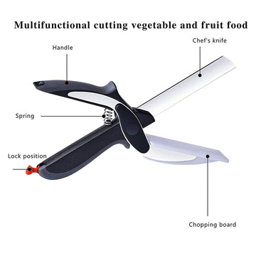 Clever Cutter 2 in 1 Food Chopper Slicer Dicer Vegetable Fruit Cutter - Kpyard 