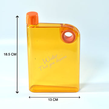 Notebook Style Slim Water Bottle (380 ml, Multicolor) - Kpyard 