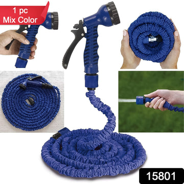 Expandable Magic Garden Hose with Spray Gun, Approx 4 Metre Pipe (1 Set / Mix Color) - Kpyard 