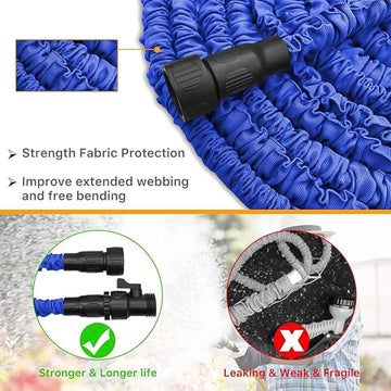 Expandable Magic Garden Hose with Spray Gun, Approx 4 Metre Pipe (1 Set / Mix Color) - Kpyard 