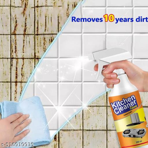  KITCHEN OIL & GREASE STAIN CLEANING REMOVER SPRAY Kitchen Degreaser Cleaner Non Corrosive Multipurpose Product - Removes Oil Grease Food Stains, Chimney Stove Grill, Kitchen Slab, Tiles, Floor, Sink Cleaner Liquid PH Neutral Kitchen Cleaner Spray Chimney Cleaner Bathroom Cleaner- 250ml