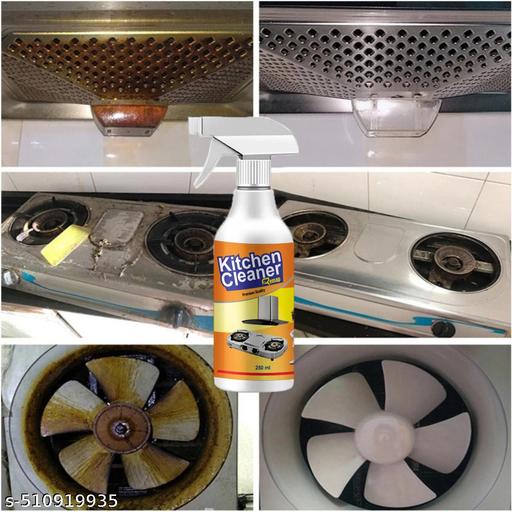  KITCHEN OIL & GREASE STAIN CLEANING REMOVER SPRAY Kitchen Degreaser Cleaner Non Corrosive Multipurpose Product - Removes Oil Grease Food Stains, Chimney Stove Grill, Kitchen Slab, Tiles, Floor, Sink Cleaner Liquid PH Neutral Kitchen Cleaner Spray Chimney Cleaner Bathroom Cleaner- 250ml - LASH
