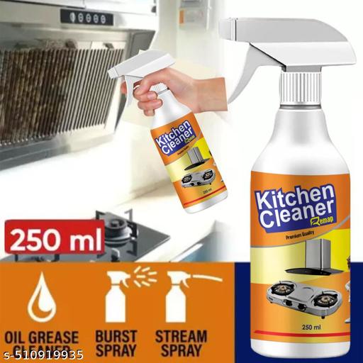  KITCHEN OIL & GREASE STAIN CLEANING REMOVER SPRAY Kitchen Degreaser Cleaner Non Corrosive Multipurpose Product - Removes Oil Grease Food Stains, Chimney Stove Grill, Kitchen Slab, Tiles, Floor, Sink Cleaner Liquid PH Neutral Kitchen Cleaner Spray Chimney Cleaner Bathroom Cleaner- 250ml - LASH