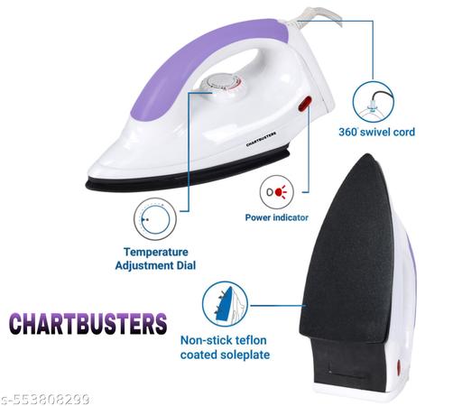 Fabri Press CB-0008 750 W Dry Iron ( purple/WHITE ) RADHE RADHE - Lumae