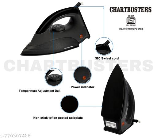 Dry Iron GLIDE PRO X  1000 Watts, Iron Press, Non Sick Soleplate with German Technology, Shock Proof Body, Aerodynamic Design, 360° Swivel Cord, 2 Year Manufacturer Warranty ( RADHE RADHE ) - Lumae