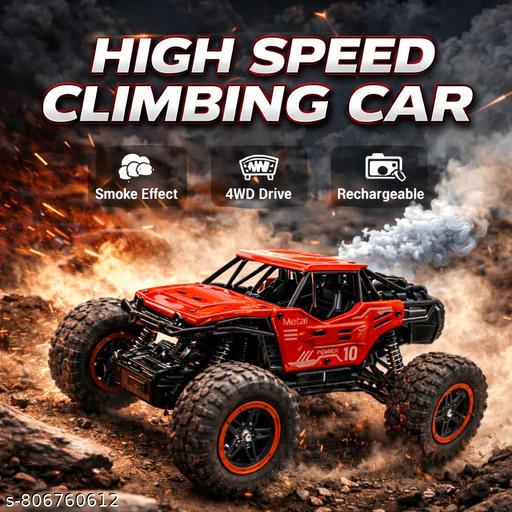 High Speed Metal Climbing RC Car | 4WD Off Road Rock Crawler | Smoke Effect | Rechargeable Battery | Remote Control Car for Kids - Lumae