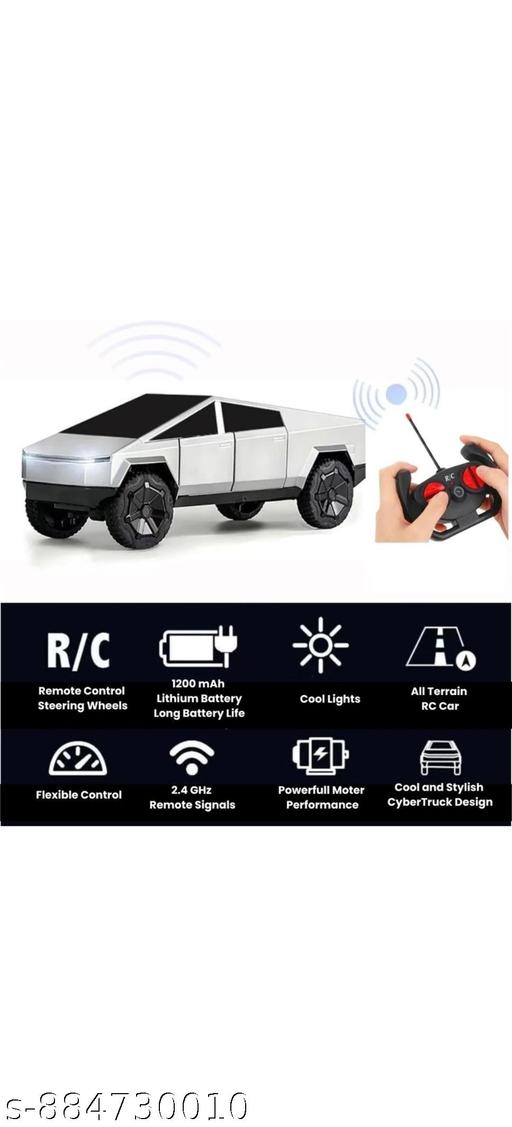 Remote Control Cyber Truck Car Toy with Rechargeable Battery & USB Charger for Kids - Lumae