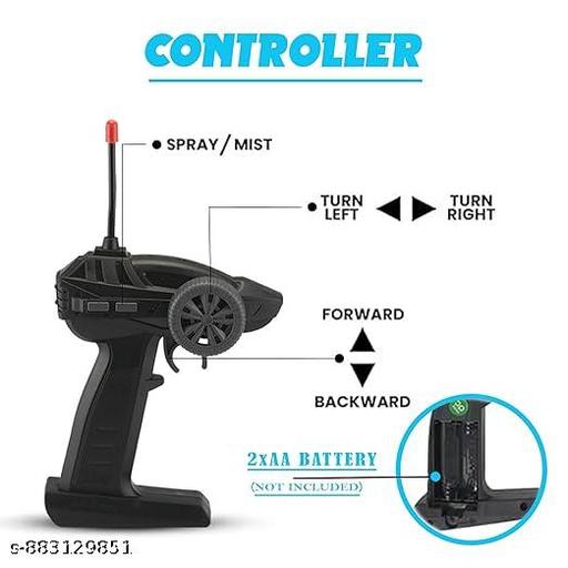 Rechargeable Remote Control Rock Car with smoke | Monster Truck with spray for kids | RC Car 4x4 Off-Road Big Car Toy | High Speed |In-Built Battery | Gift Box Pack - Lumae