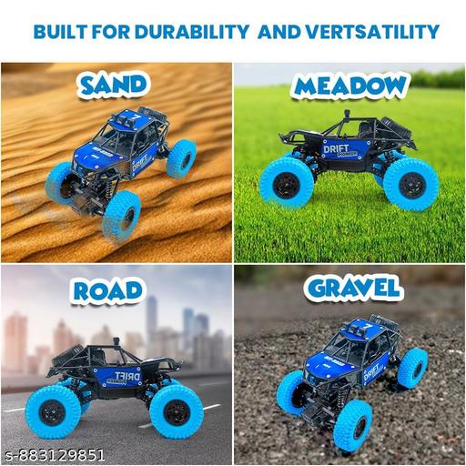 Rechargeable Remote Control Rock Car with smoke | Monster Truck with spray for kids | RC Car 4x4 Off-Road Big Car Toy | High Speed |In-Built Battery | Gift Box Pack - Lumae
