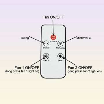Electric Fan Desktop Double-Head Powerful Air (1 Pc / With Remote / Plug and Play) - Lumae