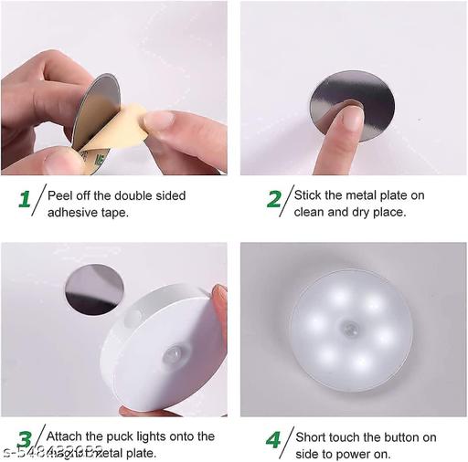 VIAXANA Motion Sensor Light for Home with USB Charging Wireless Self Adhesive LED Body Induction Lamp Sensor Light for Wardrobe Lights Sensor Night Light for Cupboard Stair - Lumae
