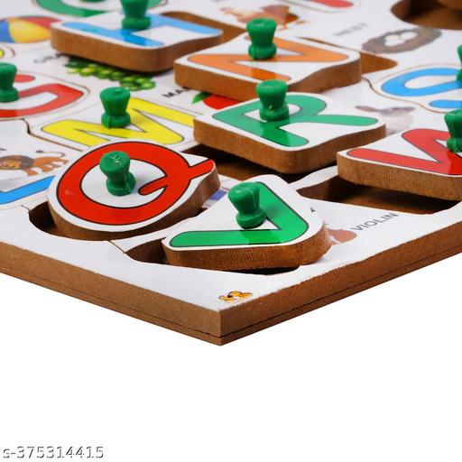 Best Buy Wooden Educational learning A To Z English Alphabets Board Puzzle With Picures - mehrlux