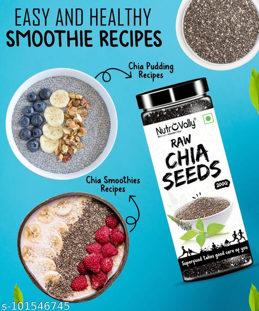 Chia Seeds for Weight Loss | Good Sources of Omega-3 Fatty Acid | Loaded with Fiber & Rich Antioxidant l High Amount of Protein for Good Health l Boost Metabolism & Immunity Booster l Pure & Natural Healthy Diet Seeds |Chia Seeds_200gm - Myshopic 