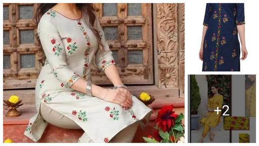 WOMEN KURTA SET WITH FANCY KURTI WITH BOTTOM