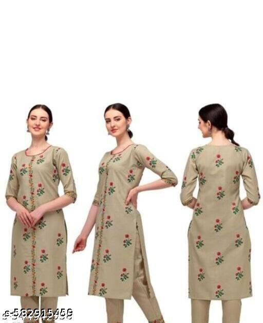 WOMEN KURTA SET WITH FANCY KURTI WITH BOTTOM - Naira Cart