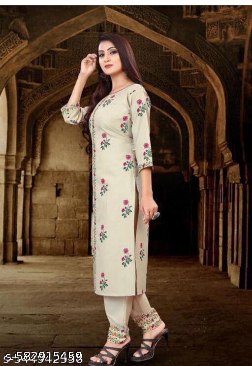 WOMEN KURTA SET WITH FANCY KURTI WITH BOTTOM - Naira Cart