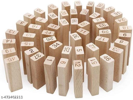 The Learning House Wooden Blocks 48 Pcs 3 Dice - Naira Cart