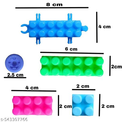 plastic building blocks 100 pcs for kids building blocks toy for kids puzzle games for kids toys for children educational & learning toy for kids, girls & boys 100 block - Naira Cart