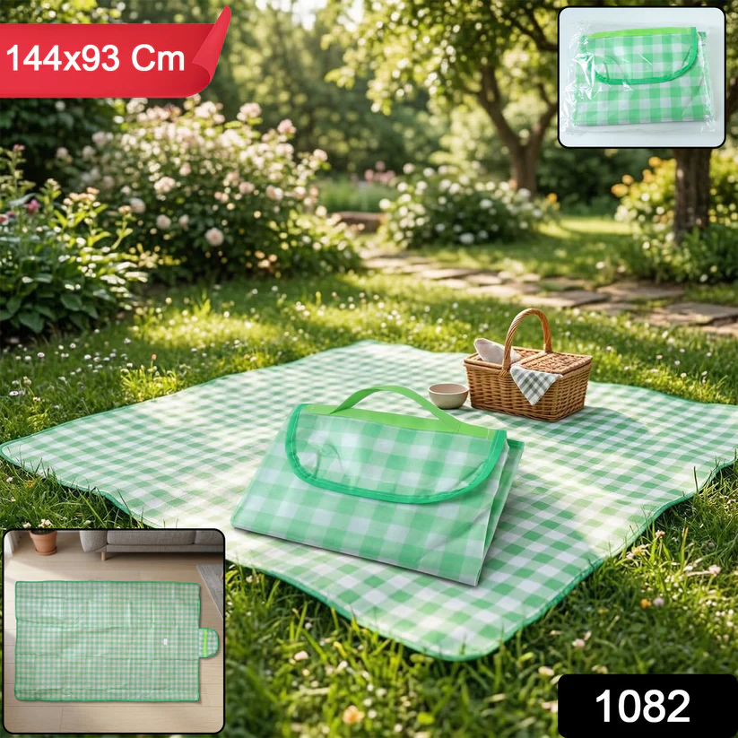 Foldable Picnic Mat with Carry Handle (1 Pc, 144x93 Cm) - Naira Cart