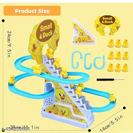 Small Duck Penguin Electronic Climbing Stairs Track Toy Light Musical Slide Track Coaster Toy Educational Fun Toys Gifts - Naira Cart
