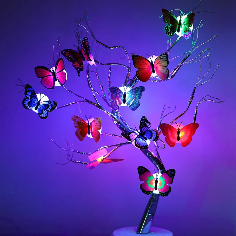 The Butterfly 3D Night Lamp Comes with 3D Illusion Design Suitable for Drawing Room, Lobby - Naira Cart