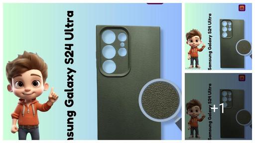 Mobile Back Cover Case Compatible For Samsung Galaxy S24Ultra (Textured Grip Design & Silicone Case | Camera Protection | Slim and Light Weight | Soft Touch and Feel | Black)