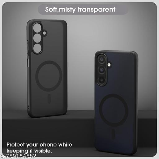  Samsung Galaxy A26 Matte Acrylic Heavy-Duty Case with Camera Protection, Cover, and Strap Loop, Black - NexaMob