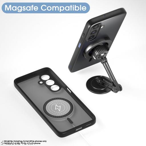  Samsung Galaxy A26 Matte Acrylic Heavy-Duty Case with Camera Protection, Cover, and Strap Loop, Black - NexaMob