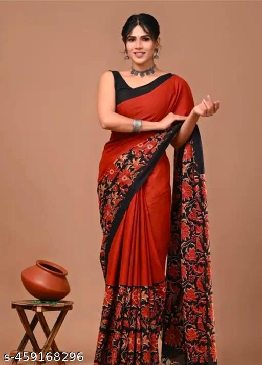 Soft cotton mulmu saree with blouse piece fabric Quality 92*80 product quality % Good Quality product wear wedding ethnic traditional product - The Auric Edit