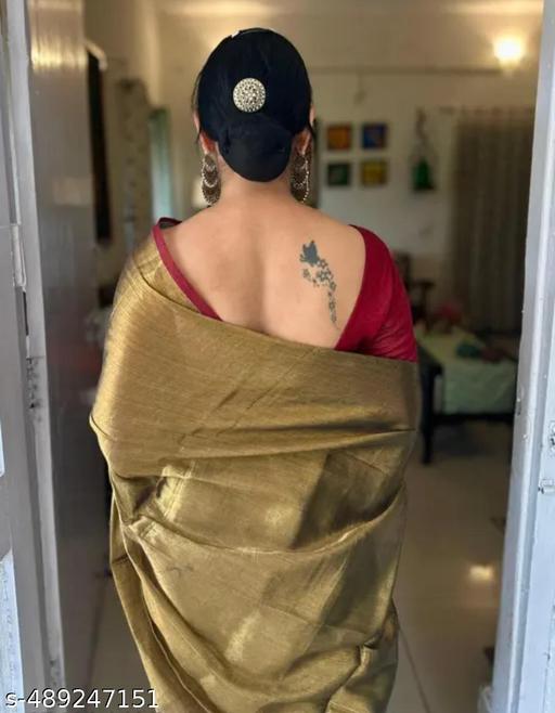 Very soft and comfortable tissue cotton sari - The Auric Edit