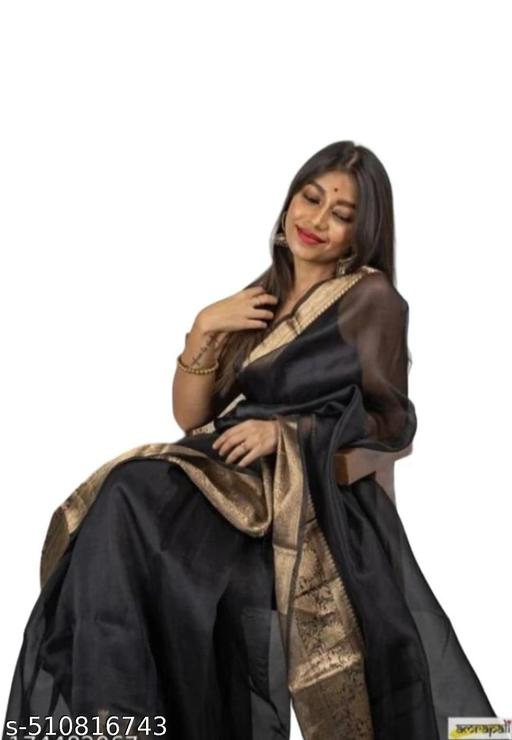 Organza Silk Saree  - amamestyle