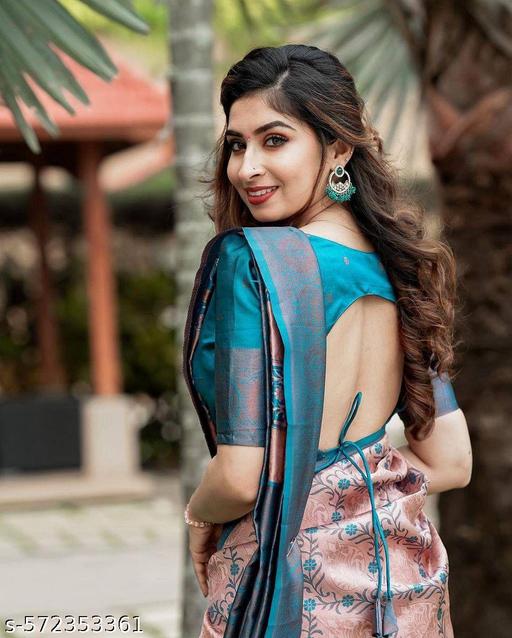 Multi Coloured kanjivaram Silk Saree - amamestyle