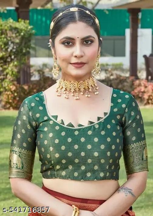 Woven Kanjivaram soft Cotton Saree With Twirling Blouse Piece - amamestyle