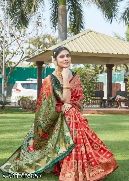Woven Kanjivaram soft Cotton Saree With Twirling Blouse Piece - amamestyle