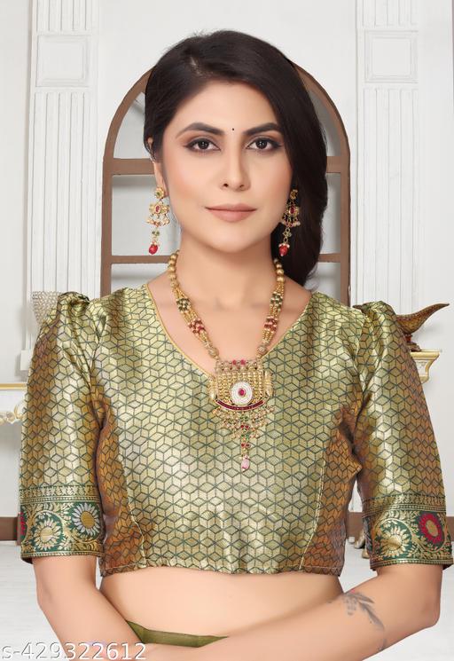 cotton silk jacquard with blouse - amamestyle