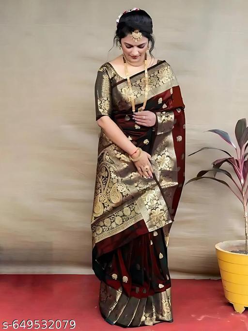 Fancy Banarasi Silk Saree For Women In Affordable Price - amamestyle