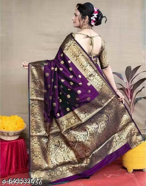 Fancy Banarasi Silk Saree For Women In Affordable Price - amamestyle