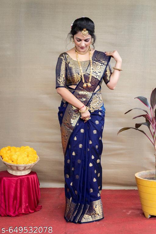 Fancy Banarasi Silk Saree For Women In Affordable Price - amamestyle
