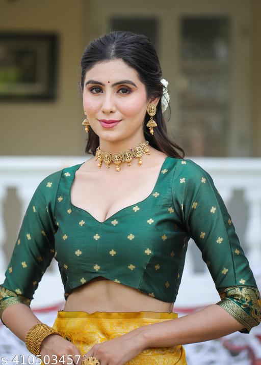 Cotton Silk Jacquard With Blouse - amamestyle