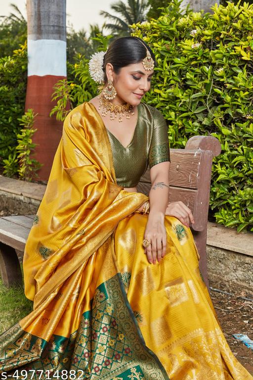 cotton silk jacquard saree with unstitched blouse - amamestyle