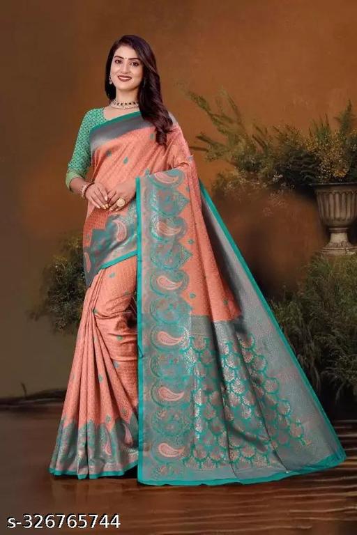 #New #Trending Bollywood Saree || Banarasi Silk sky Saree || Bollywood Inspired || Latest Design || Golden Border || #Latest - amamestyle