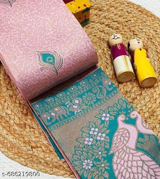 Beautiful Kanjeevaram Silk Big Border Zari Work Woven Sarees with Blouse Piece.. - amamestyle