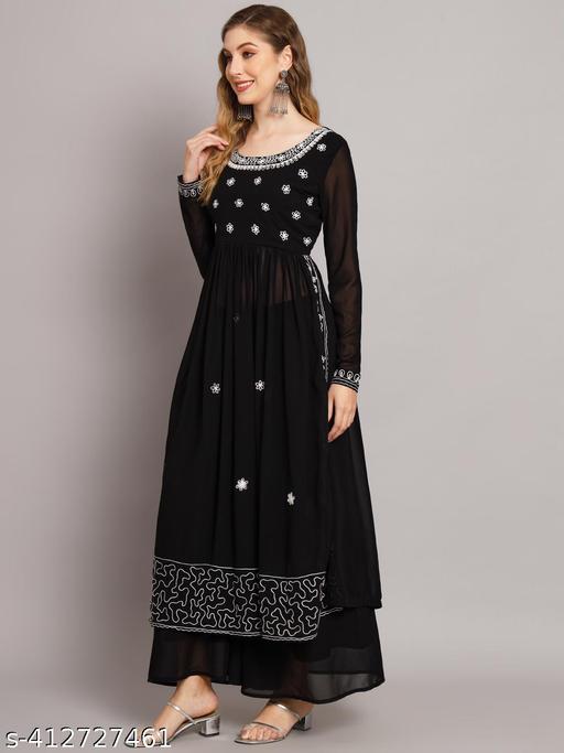Georgette Kurta Sharara Set - amamestyle