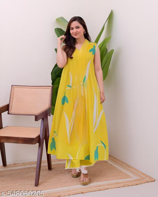  New Trendy Kurta Set For Women With Flower Print / Premium Fabric / Best Fit / Women Kurta Set / kurti / kurti set / new design kurti - amamestyle