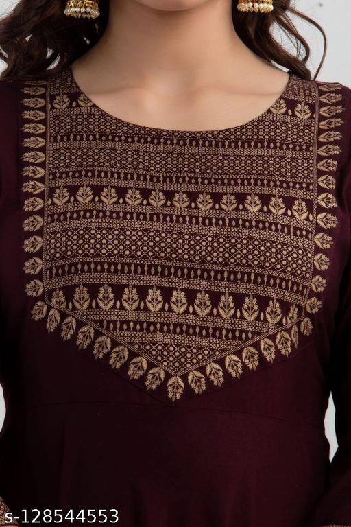 Women Rayon Printed Flared Kurta - amamestyle