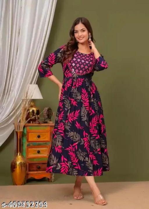 blue gown print - amamestyle