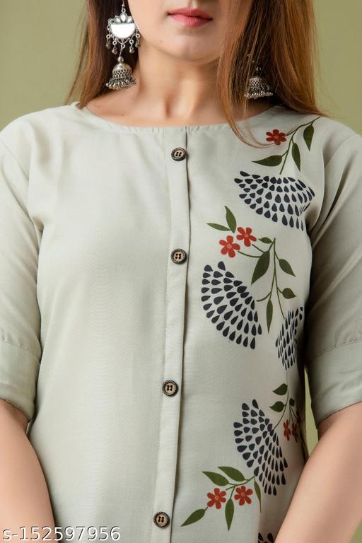 Fashionable Cotton Slub Dijital Print Anarkali Kurti For Women - amamestyle