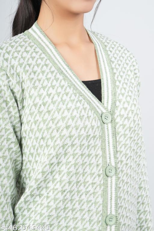 Women Full Sleeve self Design Woollen co-ords Set for Girl's and Women Pista - amamestyle