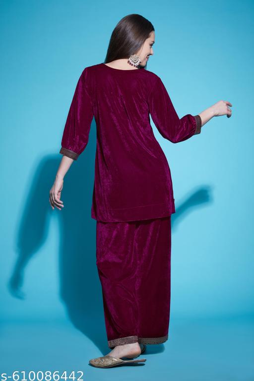 Elegance velvet kurta set  - amamestyle