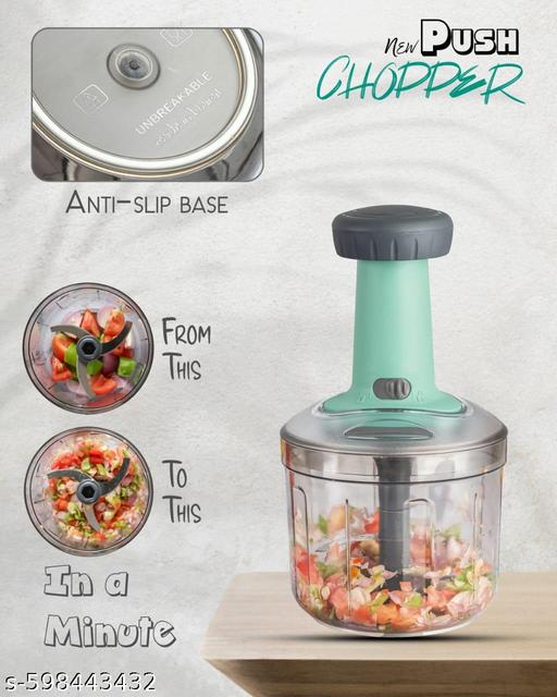 Quick Onion & Garlic Chopper – Manual Hand-Pull Kitchen Gadget || Portable Pull-Cord Food Chopper – Chop, Mix & Blend with Ease || Handy Hand-Pull Chopper – Perfect for Salads, Sauces & Chutneys || - Myshopic 